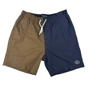 Poler Outdoor Stuff Dusty Shorts Two Toned Colorblock Casual Mens Medium